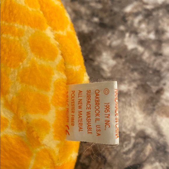 Ty Twigs the Giraffe beanie baby with PVC pellets RARE - Picture 5 of 5